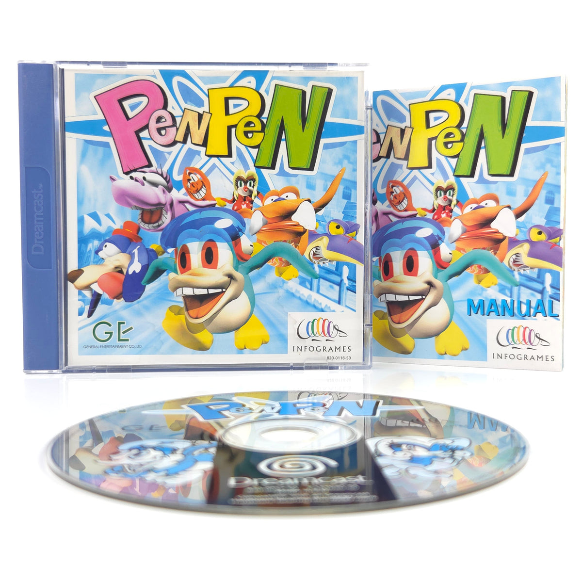Sega Dreamcast Spiel PenPen OVP PAL Infogrames CD-ROM