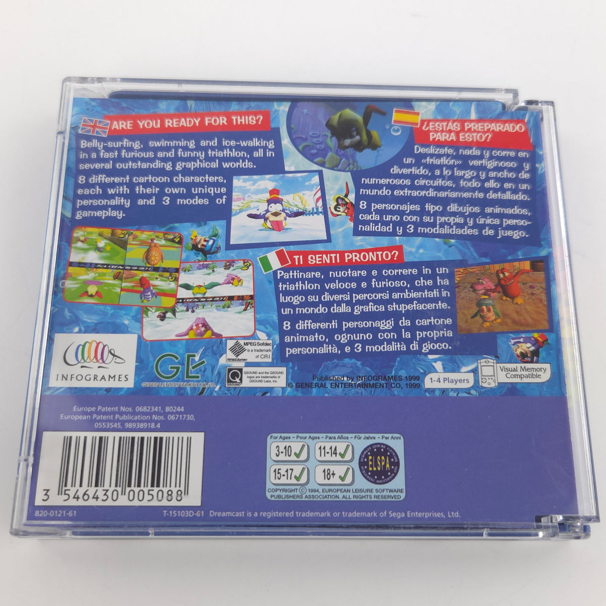 Sega Dreamcast Spiel PenPen OVP PAL Infogrames CD-ROM