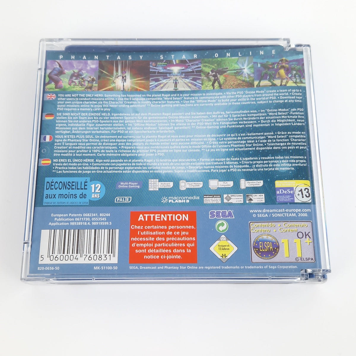 Sega Dreamcast Spiel – Phantasy Star Online PAL OVP CIB