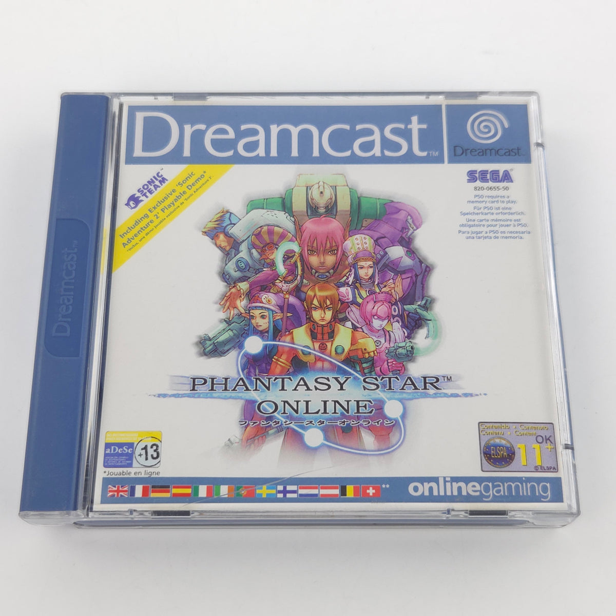 Sega Dreamcast Spiel Phantasy Star Online Sonic Demo CIB PAL