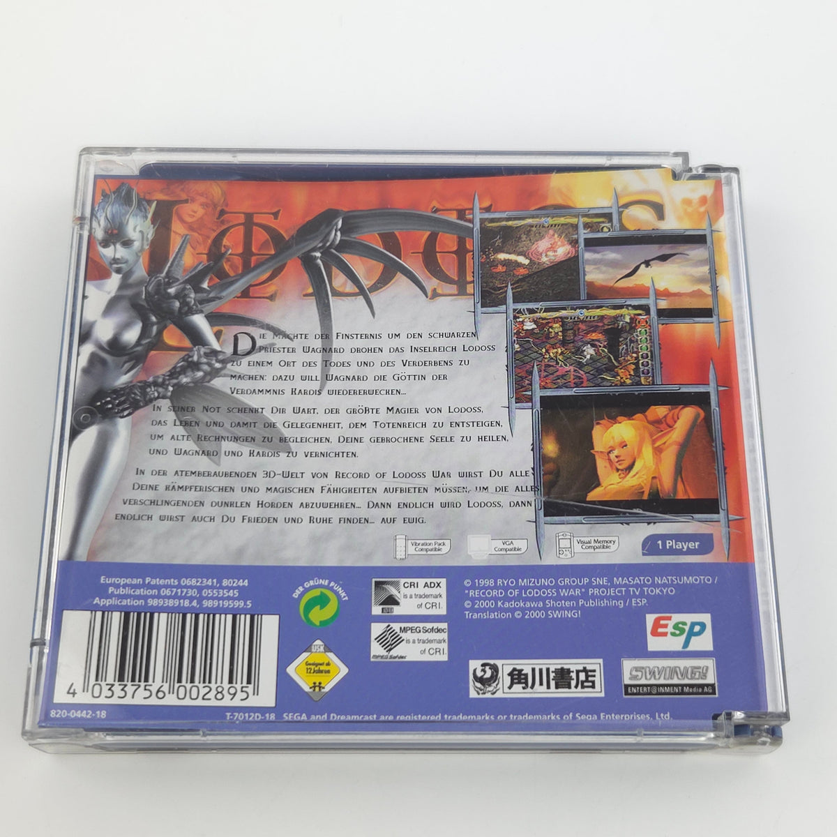 Sega Dreamcast Spiel – Record of Lodoss War OVP PAL