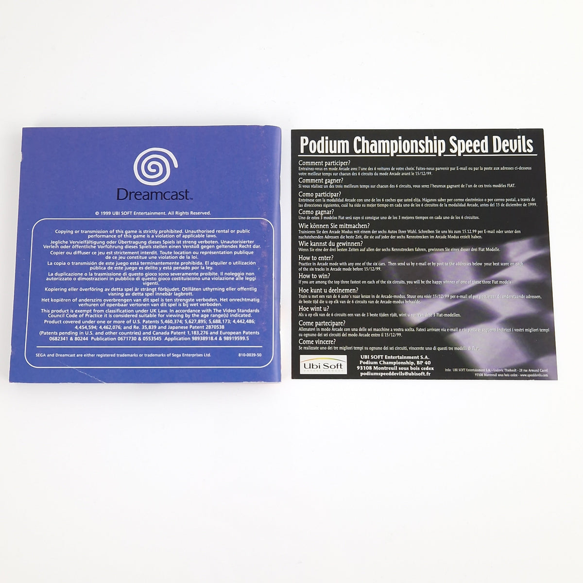 Sega Dreamcast Spiel – Speed Devils (PAL OVP CIB)