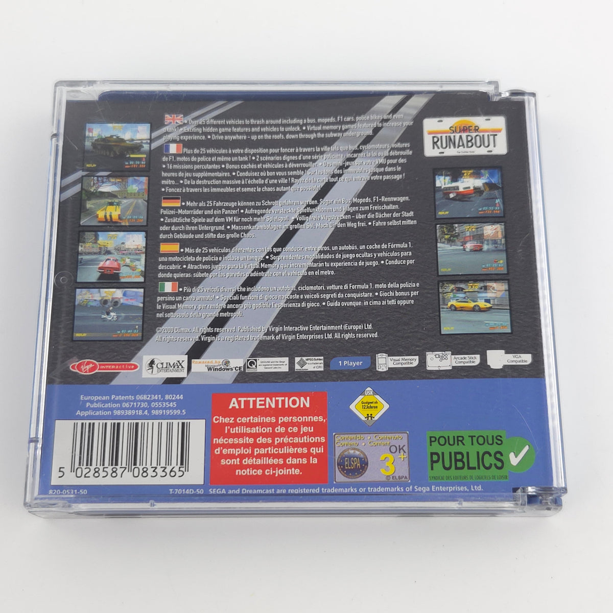 Sega Dreamcast Spiel Super Runabout PAL EUR OVP CD ROM