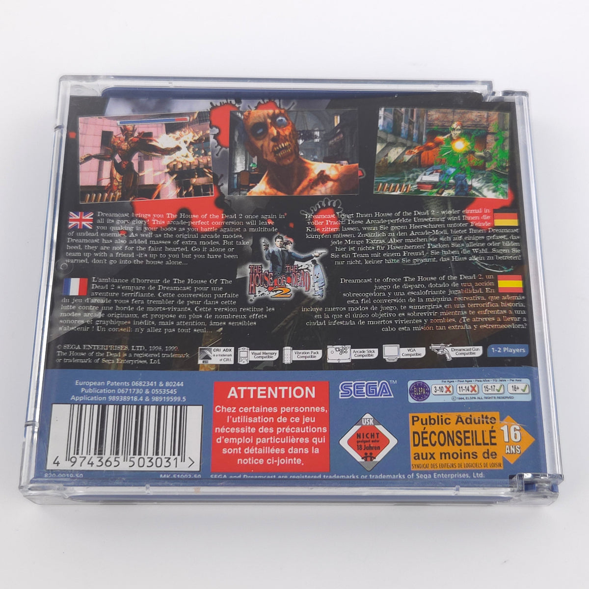 Sega Dreamcast Spiel The House of the Dead 2 OVP PAL USK18