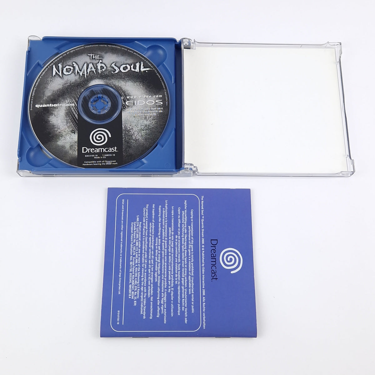 Sega Dreamcast Spiel – The Nomad Soul OVP PAL Anleitung