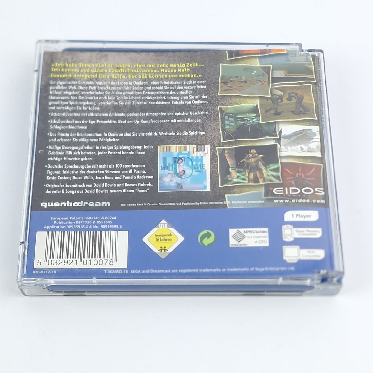 Sega Dreamcast Spiel – The Nomad Soul OVP PAL CIB