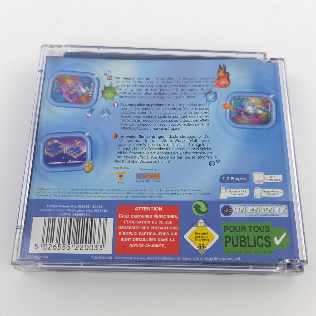 Sega Dreamcast Spiel Wetrix DC OVP CIB PAL EUR