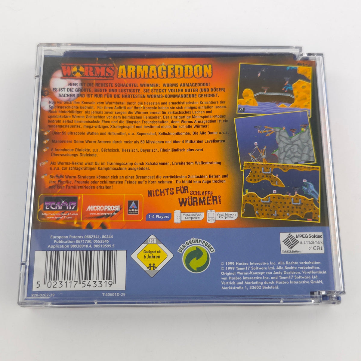 Sega Dreamcast Spiel Worms Armageddon DC OVP PAL DE