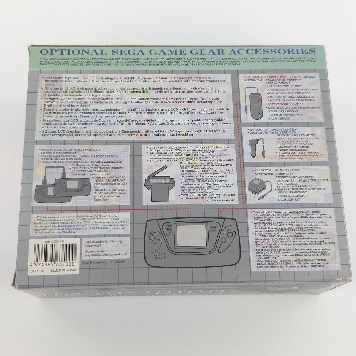 Sega Game Gear Konsole Original in OVP teildefekt