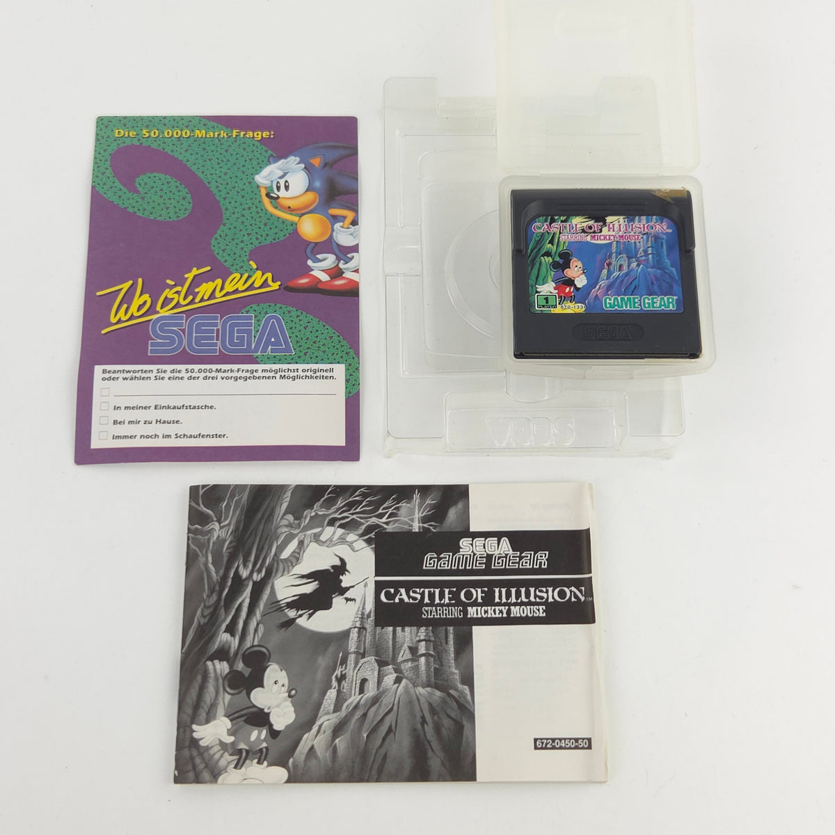 Sega Game Gear Spiel Castle of Illusion OVP PAL 1991