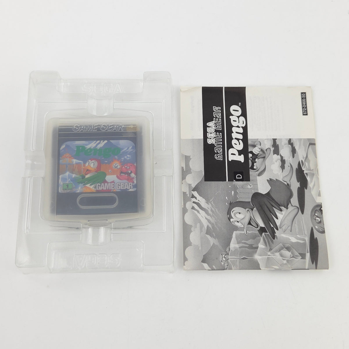 Sega Game Gear Spiel Pengo Modul Anleitung OVP PAL 1991