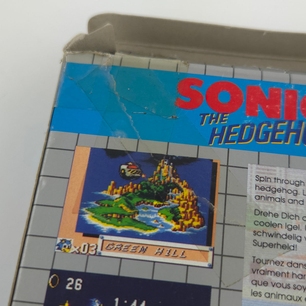Sega Game Gear Spiel Sonic The Hedgehog Modul OVP PAL