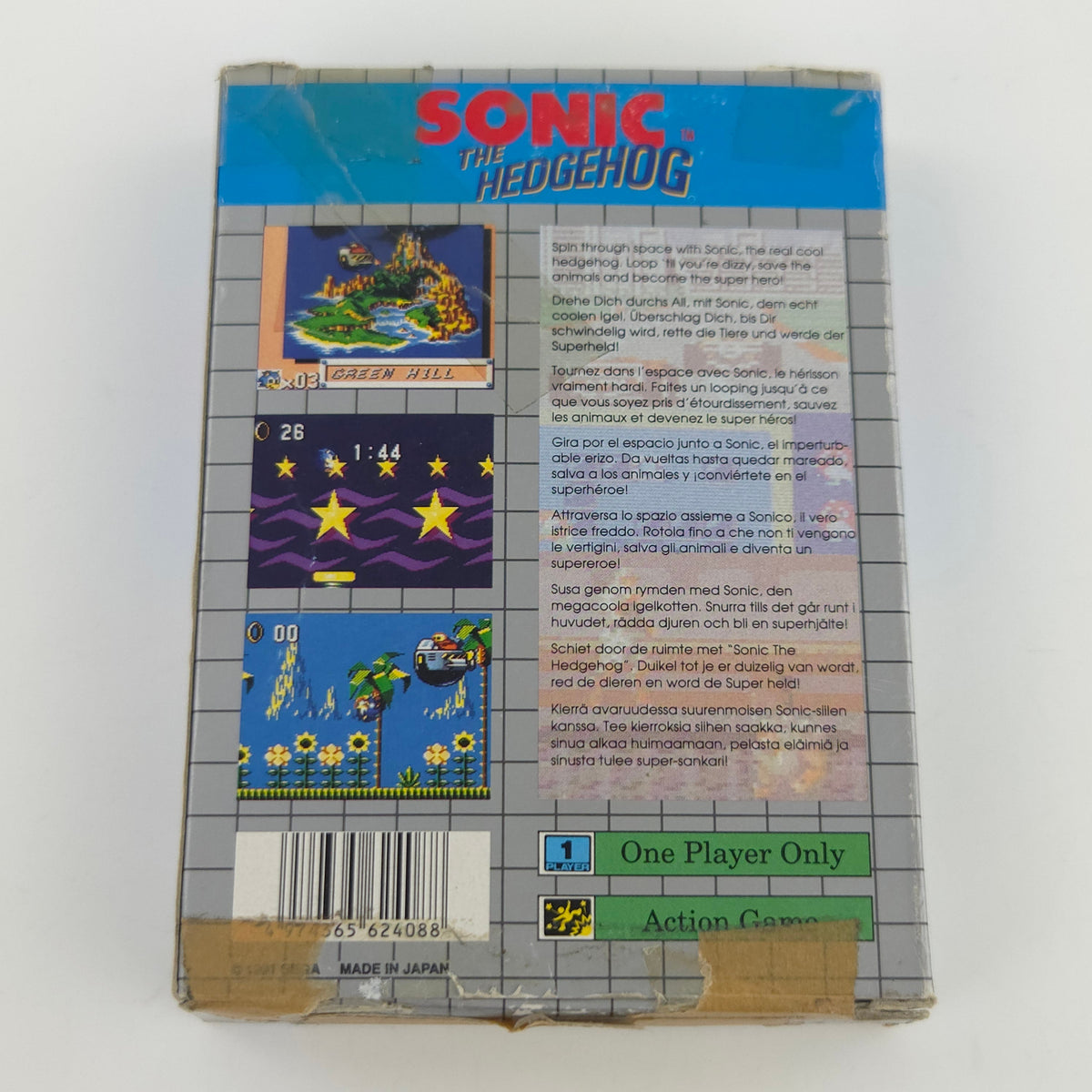 Sega Game Gear Spiel Sonic The Hedgehog Modul OVP PAL