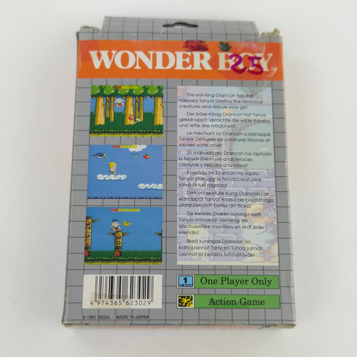 Sega Game Gear Spiel Wonder Boy Modul Anleitung OVP PAL