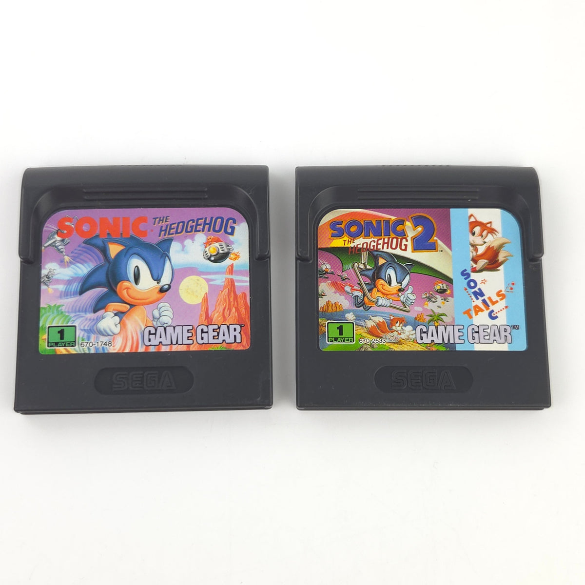 Sega Game Gear Spiel Sonic The Hedgehog 1 und 2