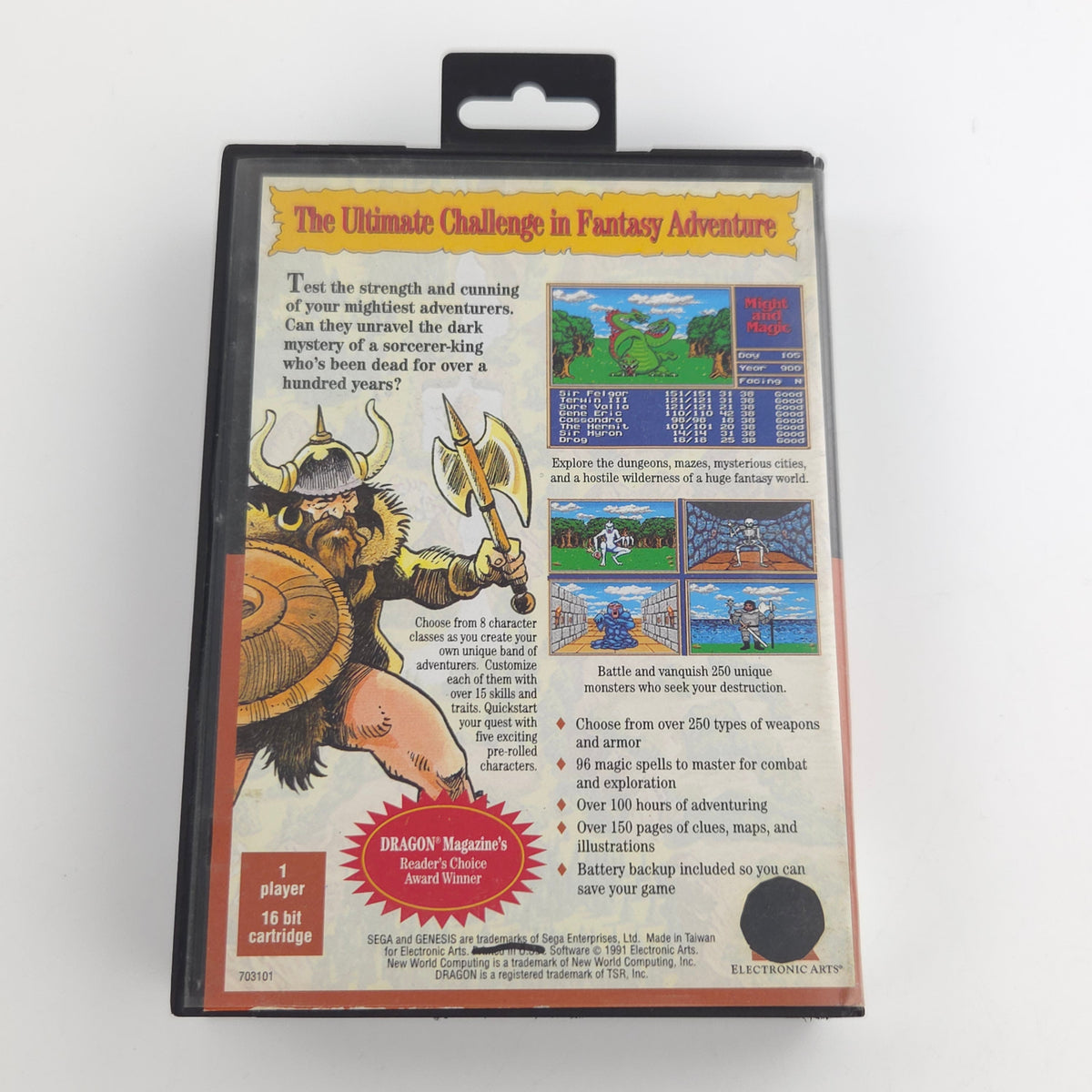 Sega Genesis Spiel Might and Magic Gates (OVP NTSC USA)