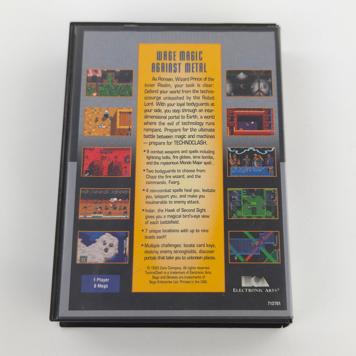 Sega Genesis Spiel Techno Clash MD OVP CIB NTSC USA