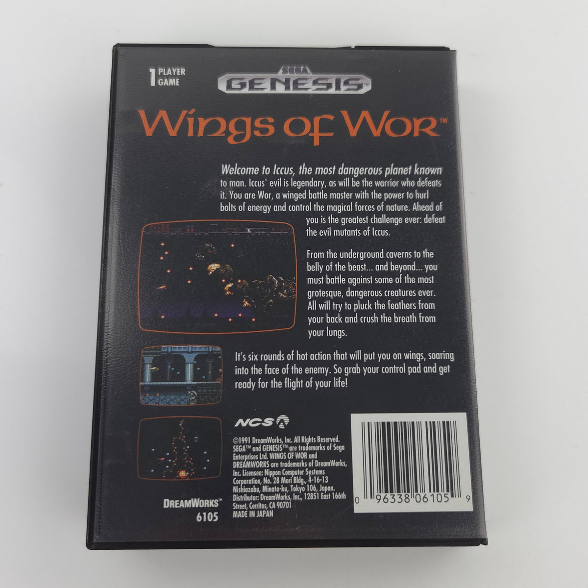 Sega Genesis Spiel Wings of Wor MD USA Cartridge OVP