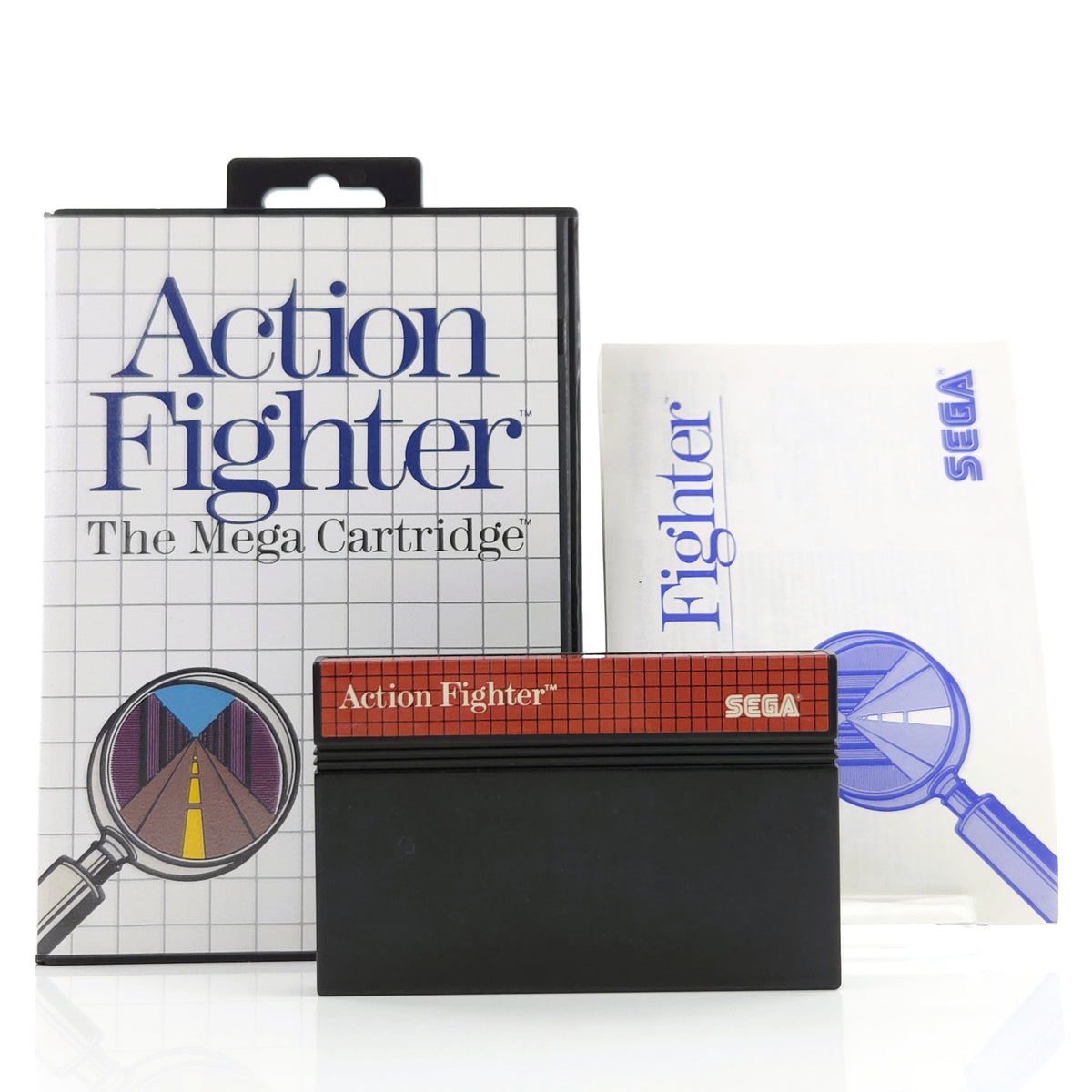 Sega Master System Spiel Action Fighter Modul OVP PAL