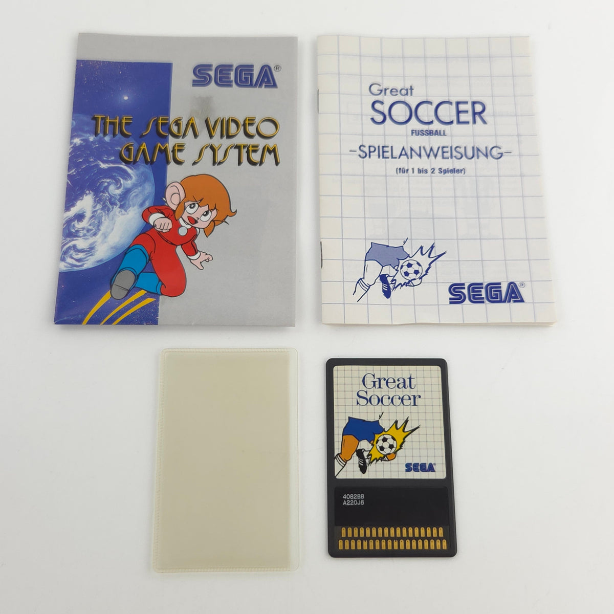 Sega Master System Spiel Great Soccer Card OVP PAL DE