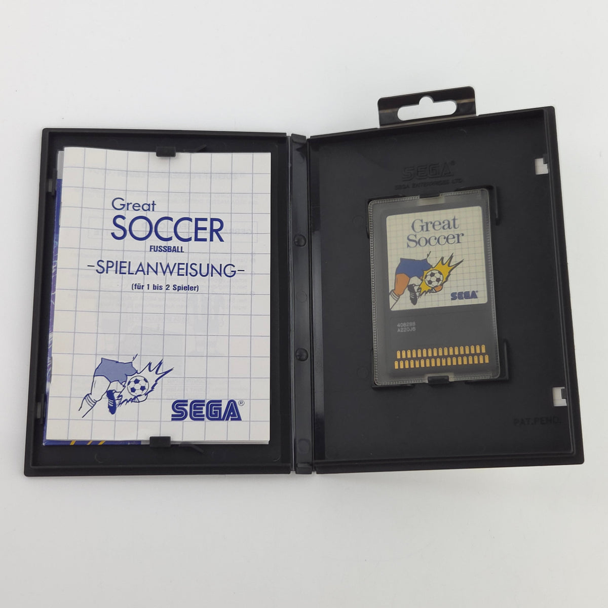 Sega Master System Spiel Great Soccer Card OVP PAL DE