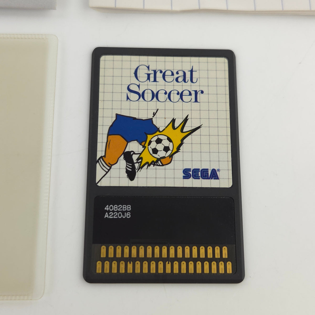 Sega Master System Spiel Great Soccer Card OVP PAL DE