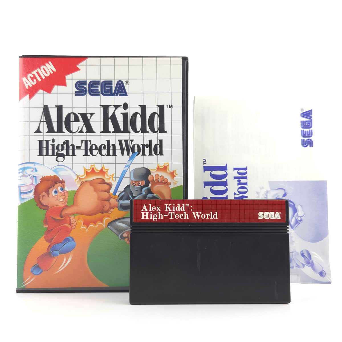 Sega Master System Spiel Alex Kidd High Tech World OVP