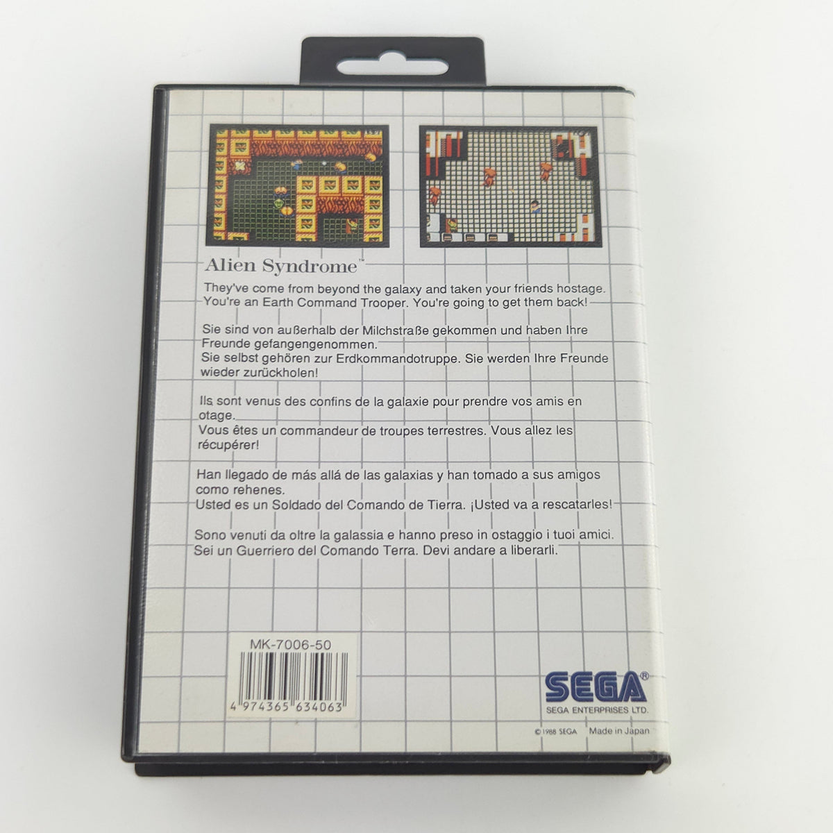 Sega Master System Spiel Alien Syndrome OVP