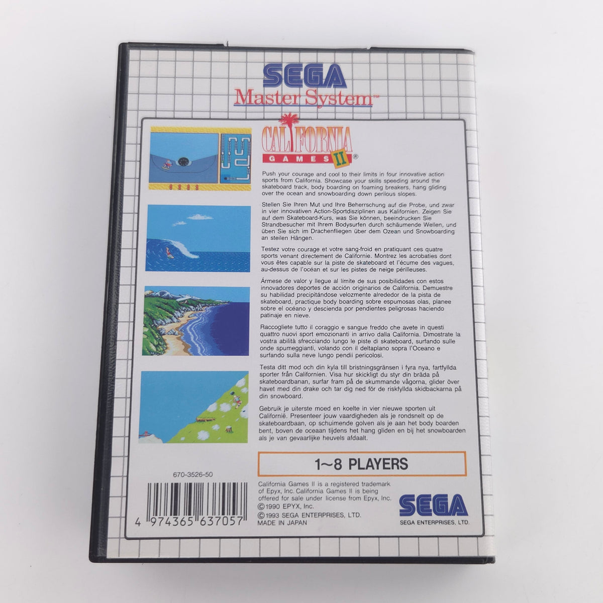 Sega Master System Spiel California Games II OVP PAL