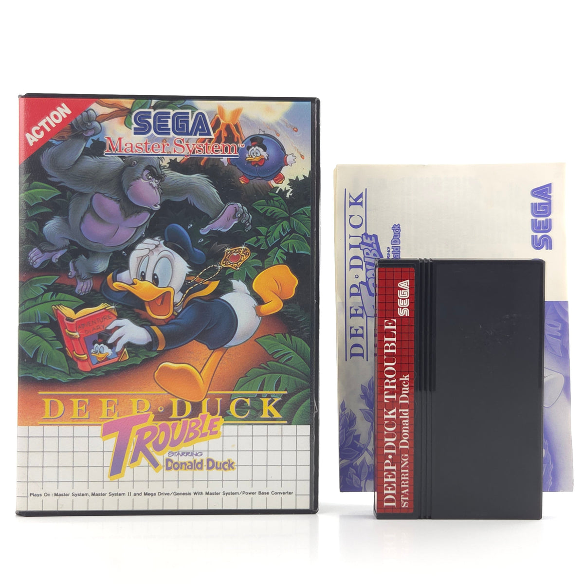 Sega Master System Spiel Deep Duck Trouble Donald Duck OVP