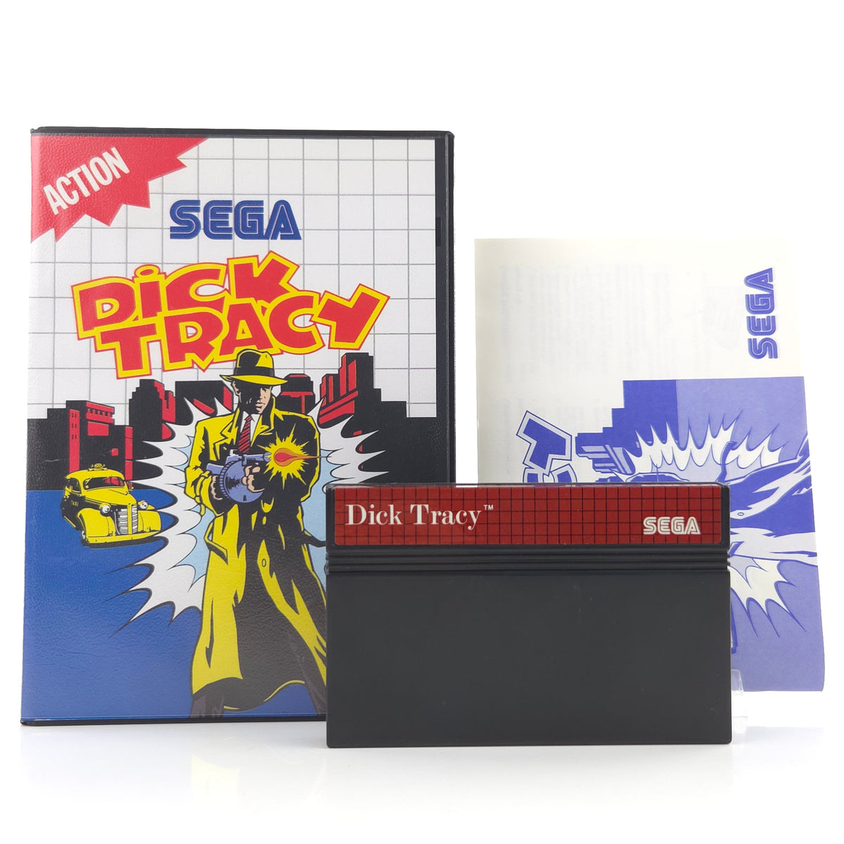 Master System Spiel Dick Tracy MS Modul Anleitung OVP PAL