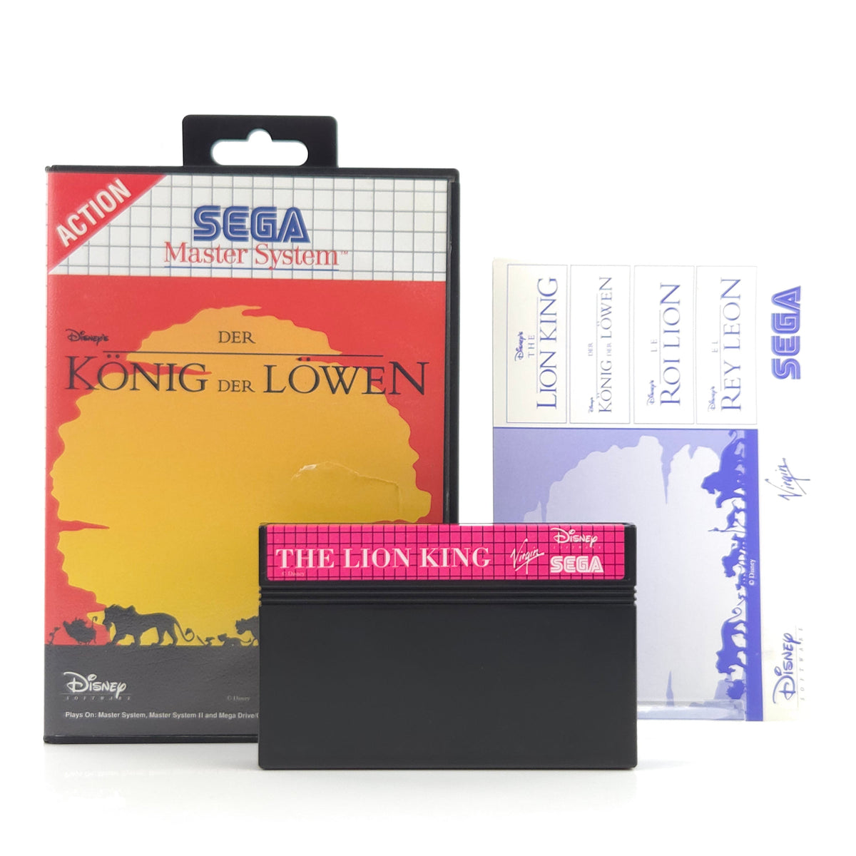 Sega Master System Spiel König der Löwen OVP PAL