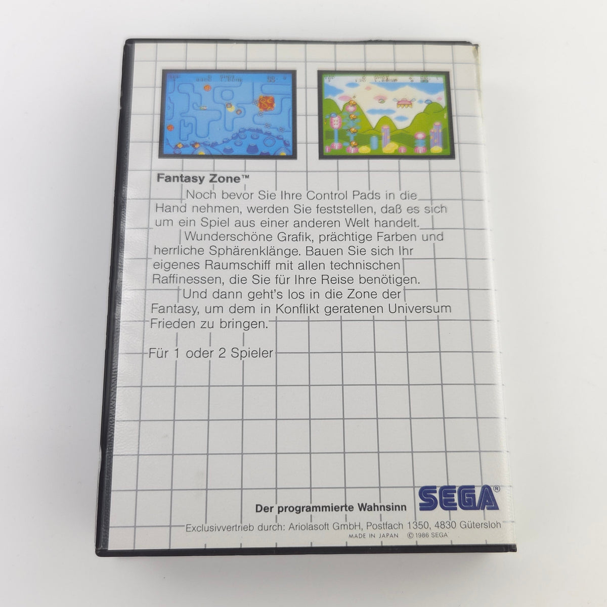 Sega Master System Spiel Fantasy Zone MS OVP PAL 1986