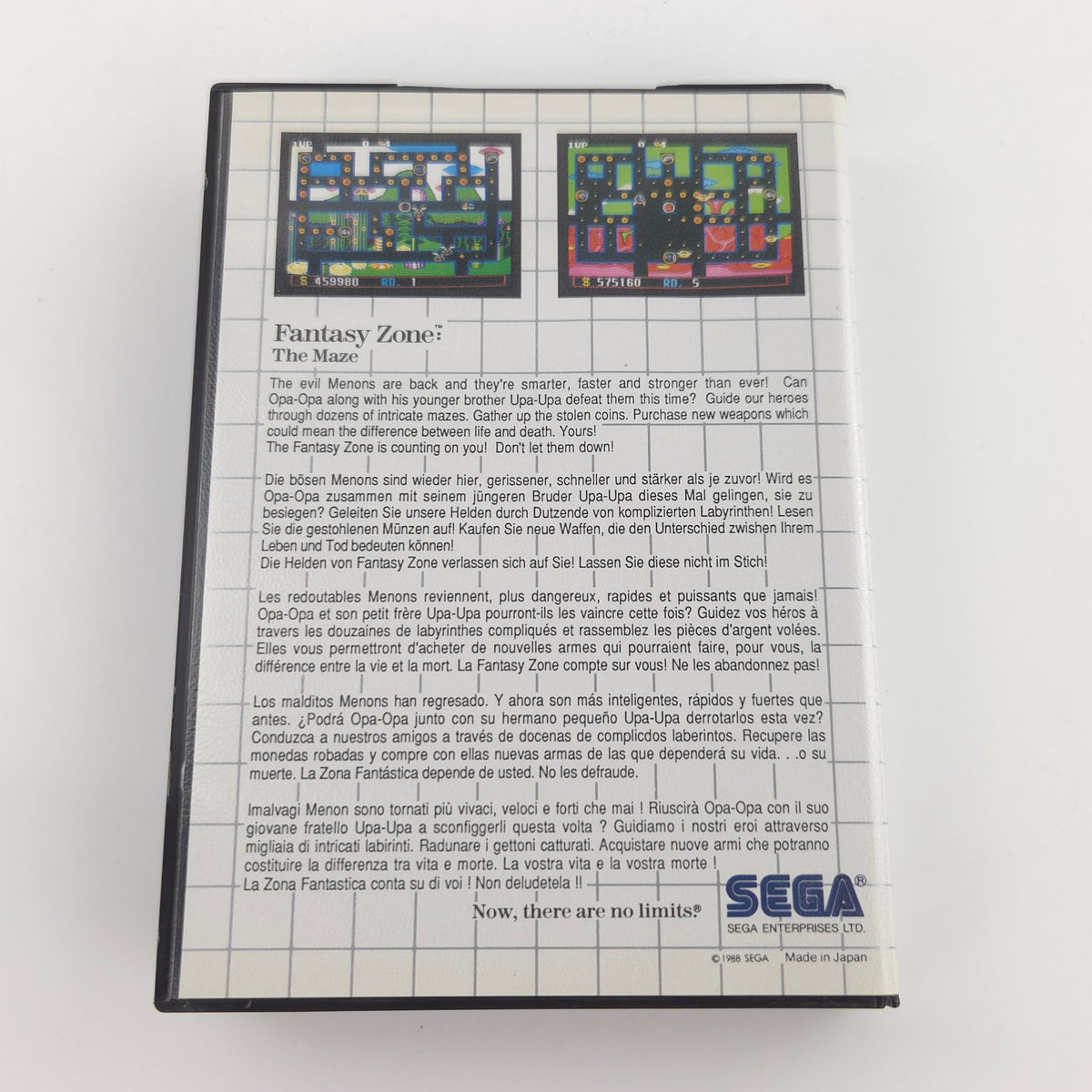 Sega Master System Spiel Fantasy Zone The Maze OVP PAL