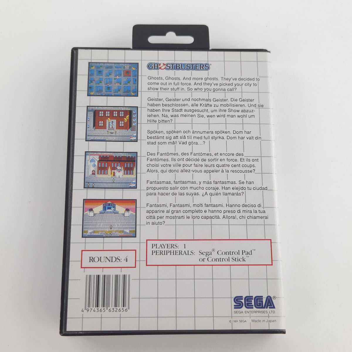Sega Master System Spiel Ghostbusters MS Modul OVP PAL