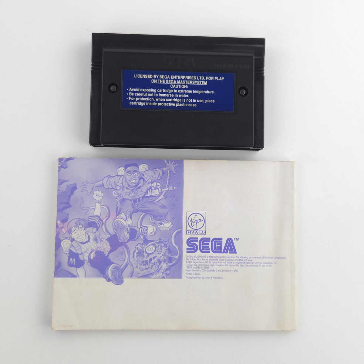 Master System Spiel Global Gladiators OVP PAL EUR Modul
