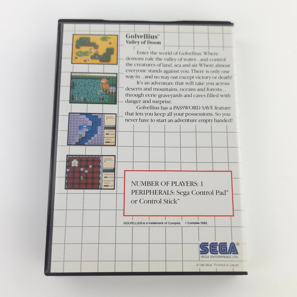 Sega Master System Spiel – Golvellius Valley of Doom OVP