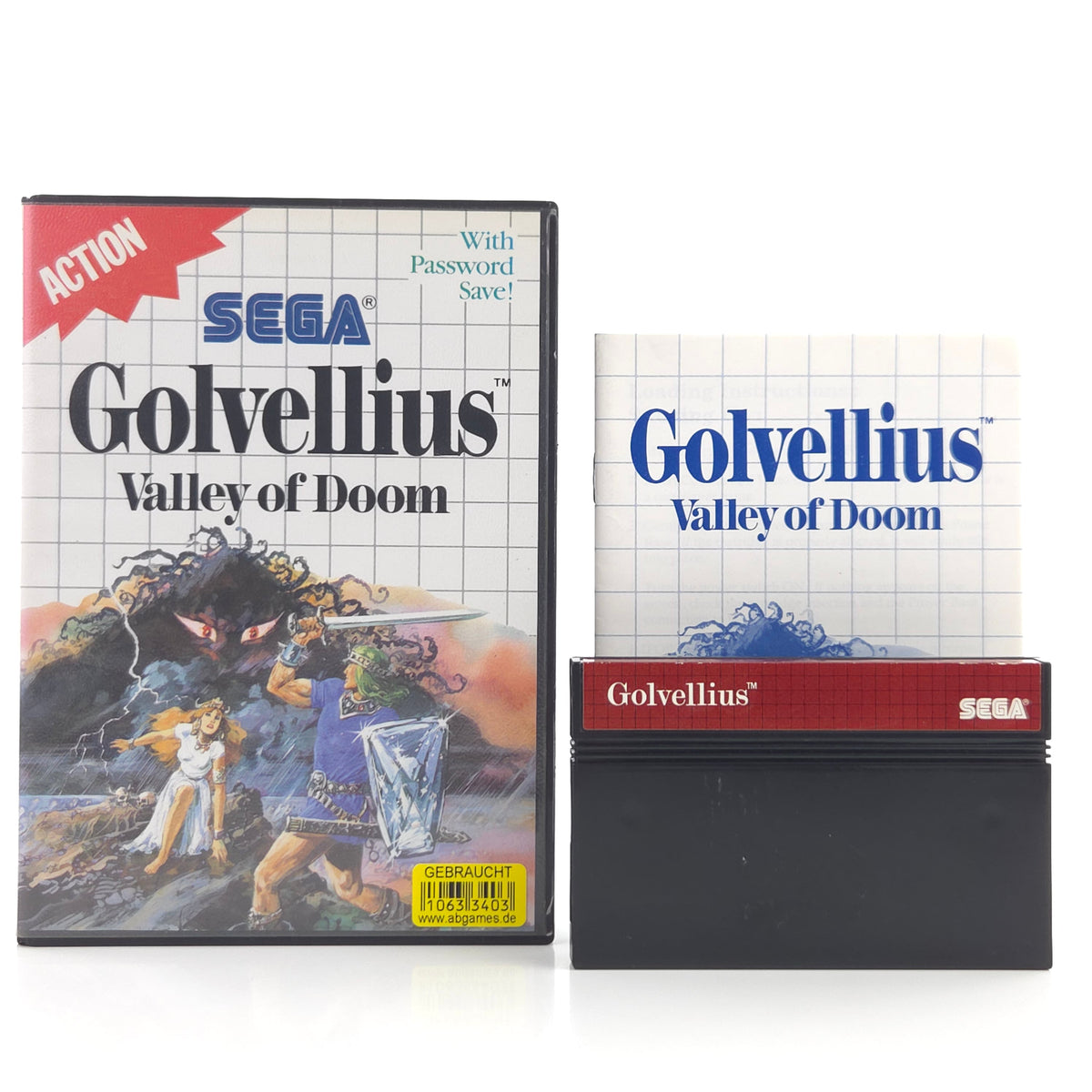 Sega Master System Spiel Golvellius Valley of Doom OVP PAL