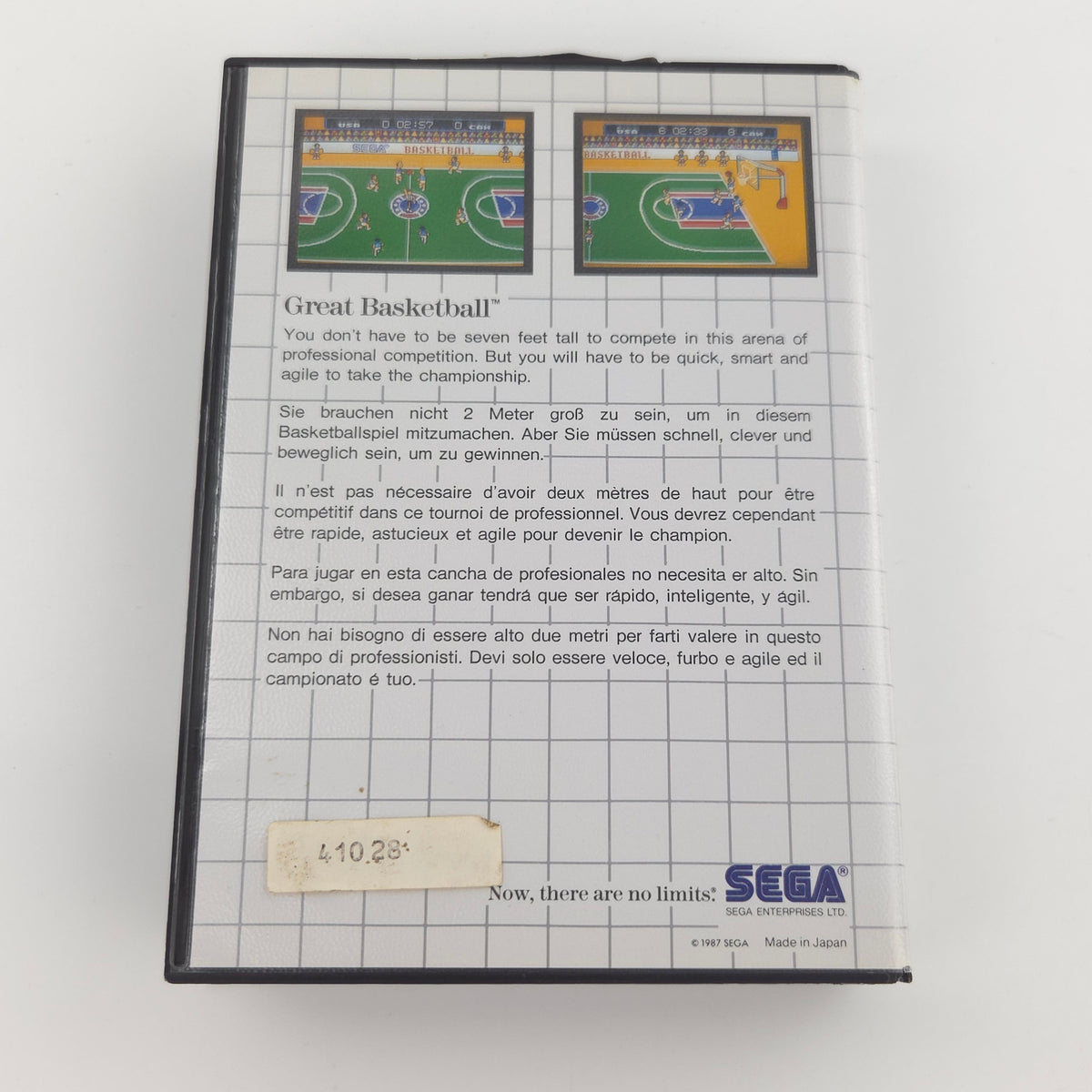 Sega Master System Spiel Great Basketball OVP PAL EUR