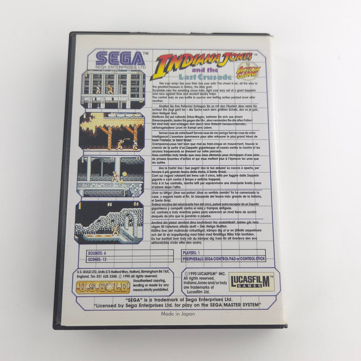 Sega Master System Spiel Indiana Jones Last Crusade PAL