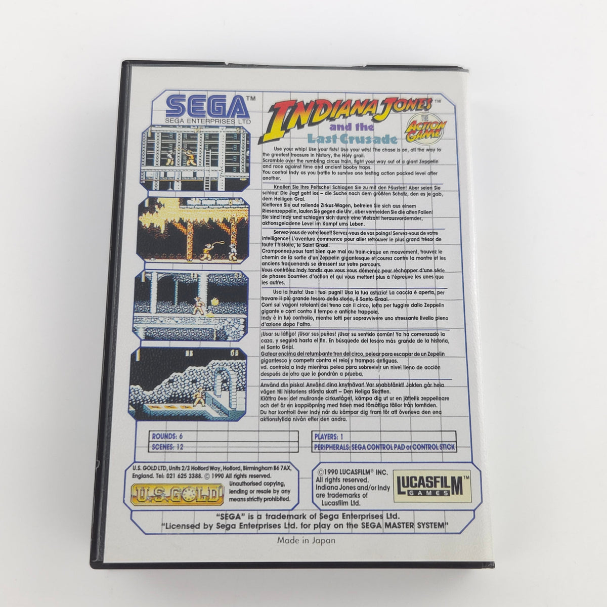 Sega Master System Spiel Indiana Jones Last Crusade PAL