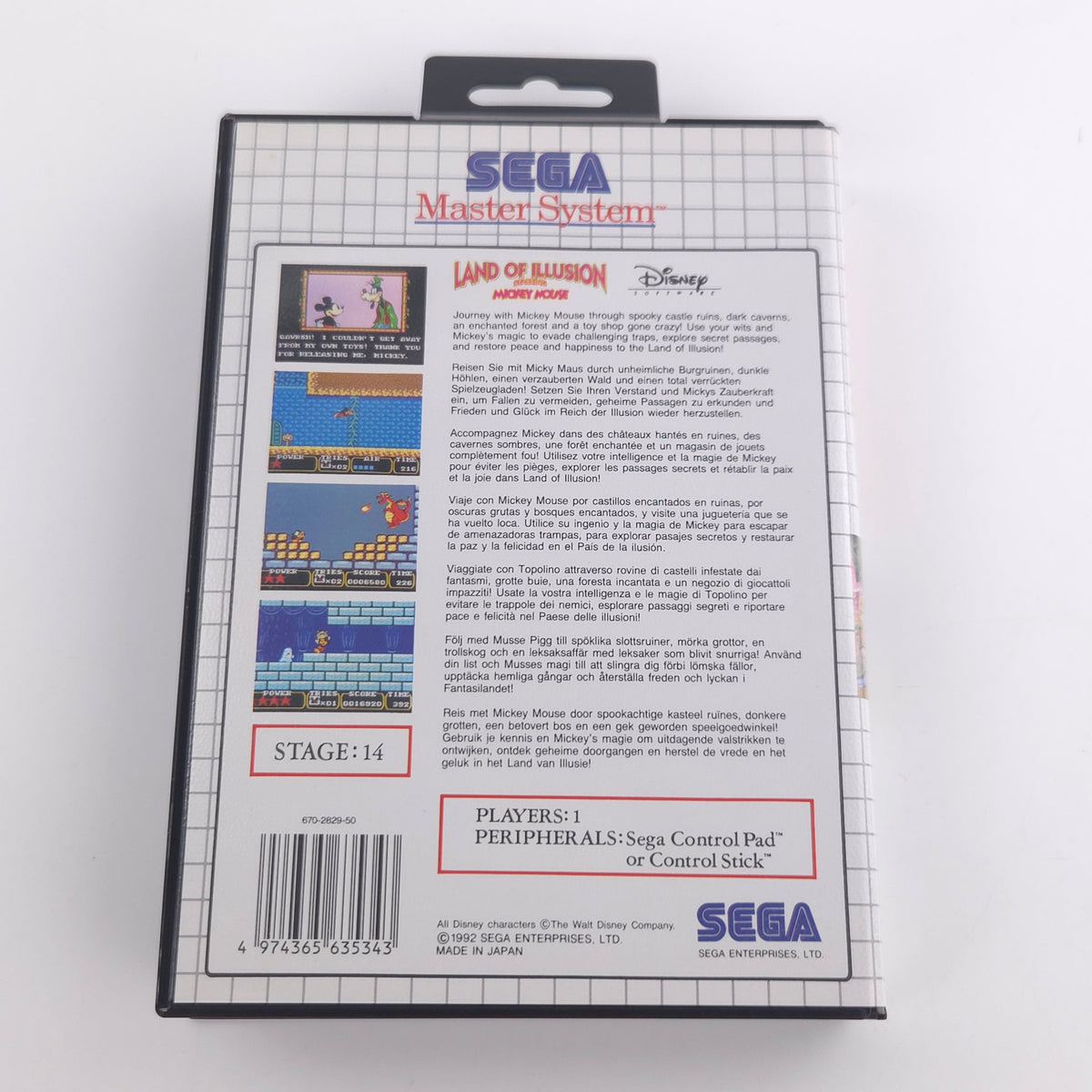 Sega Master System Spiel Land of Illusion Mickey OVP PAL