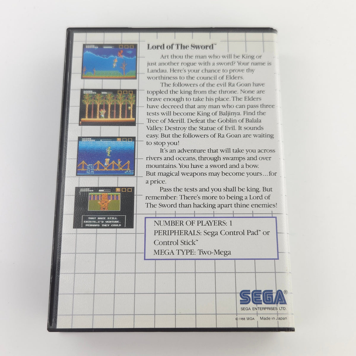 Sega Master System Spiel Lord of the Sword MS OVP PAL EUR