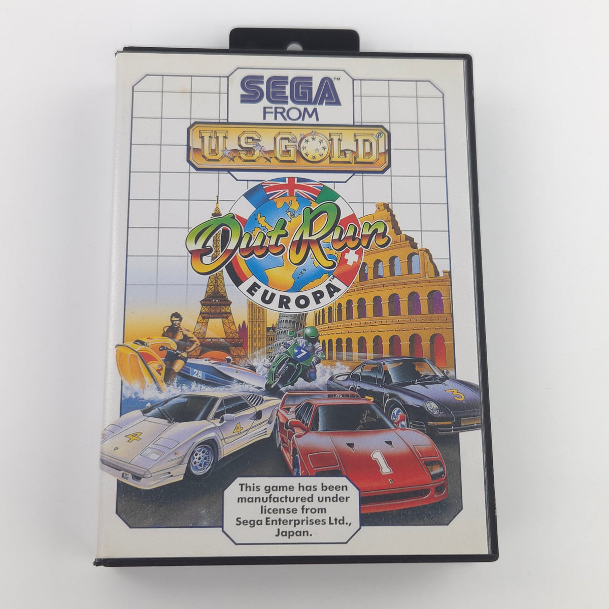 Sega Master System Spiel: Out Run Europa - Modul Anleitung OVP (PAL EUR)