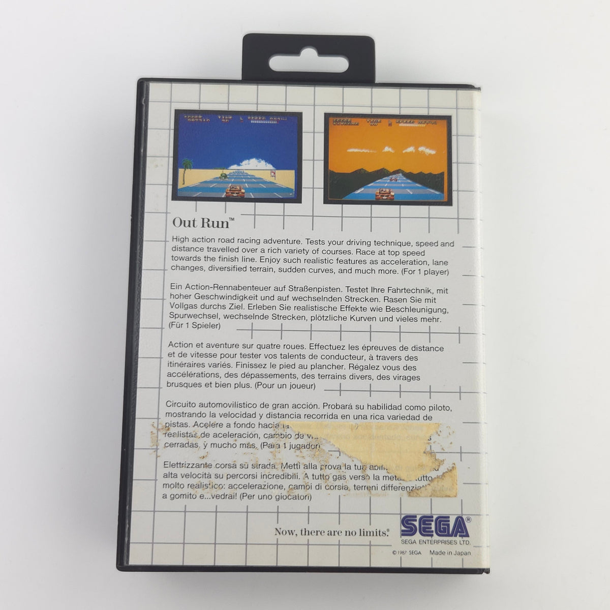 Sega Master System Spiel Out Run Modul Anleitung OVP PAL