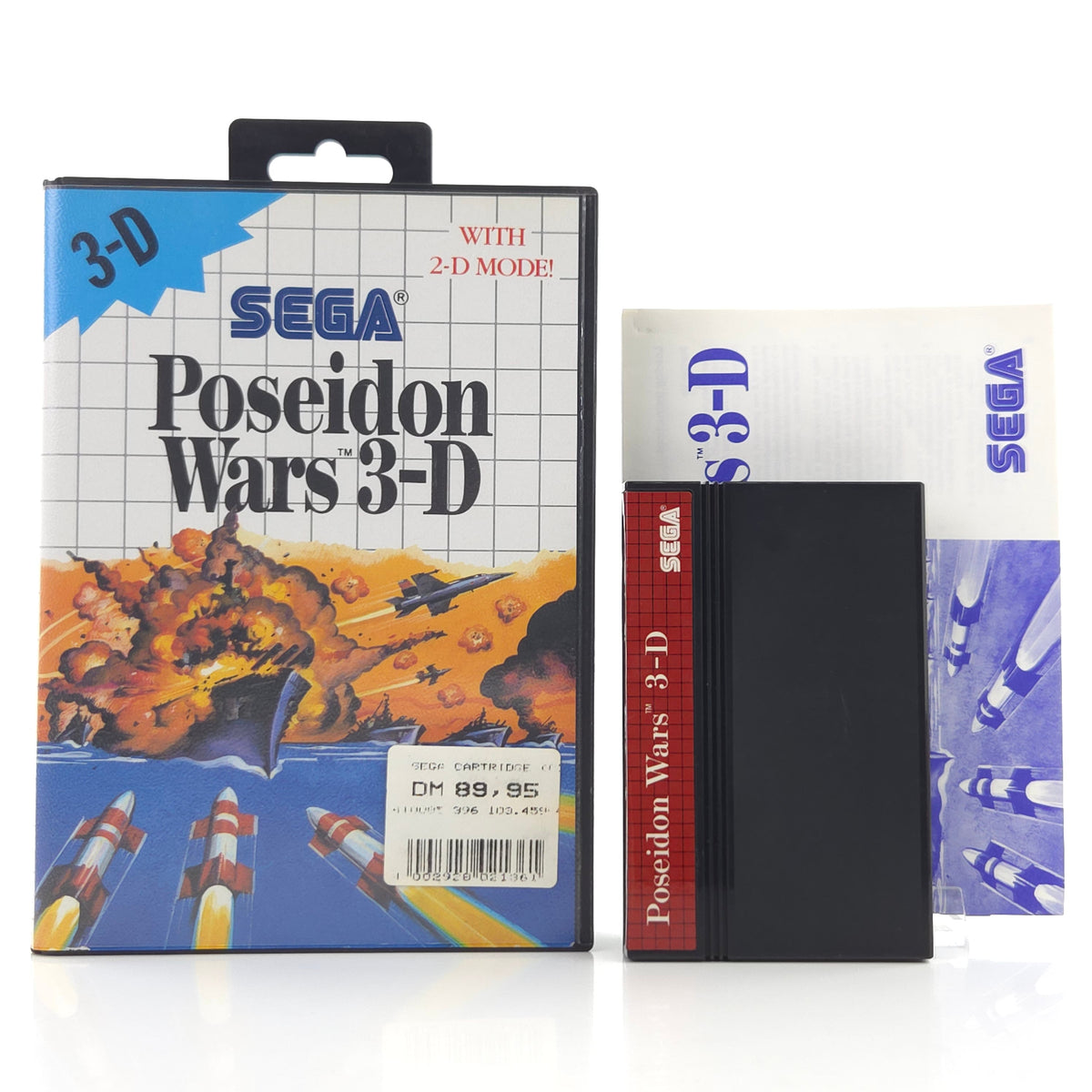 Sega Master System Spiel Poseidon Wars 3D OVP PAL EUR