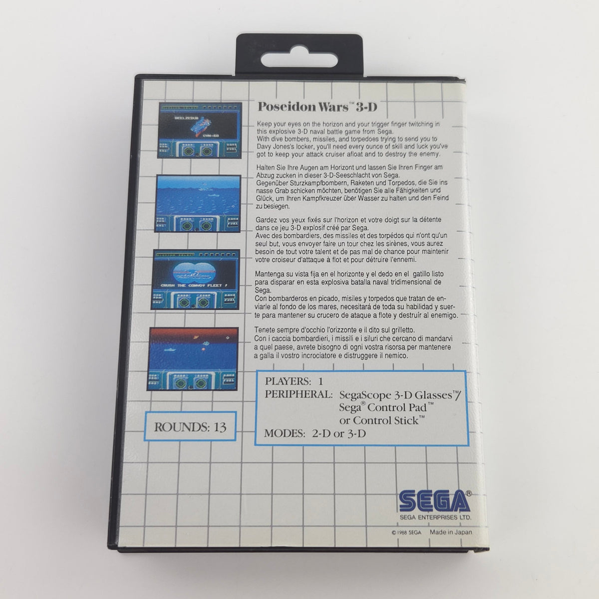 Sega Master System Spiel Poseidon Wars 3D OVP PAL EUR