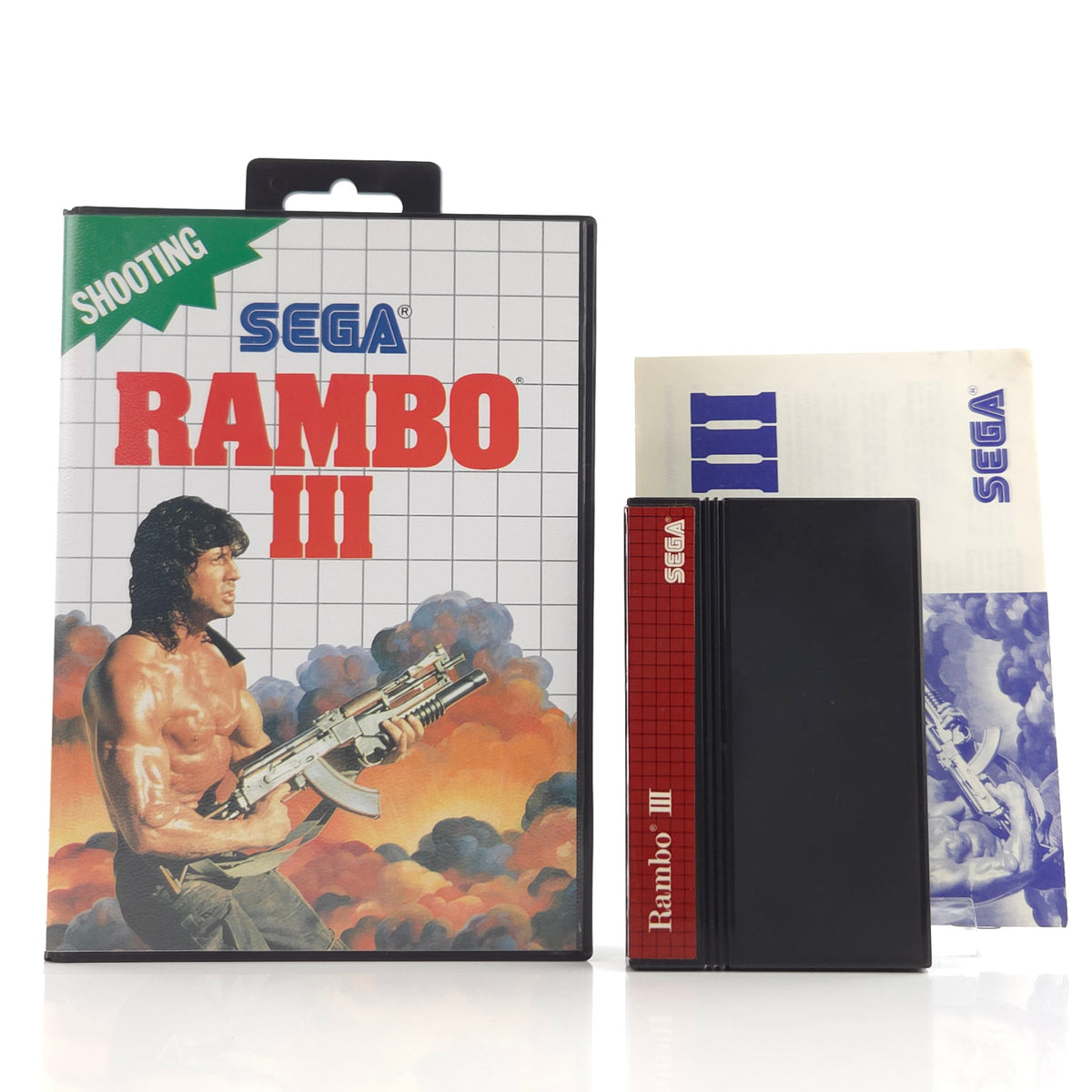 Sega Master System Spiel Rambo III MS Modul OVP PAL EUR