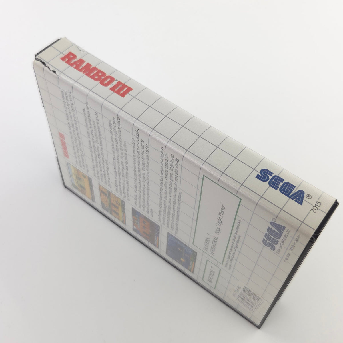Sega Master System Spiel Rambo III MS Modul Anleitung OVP