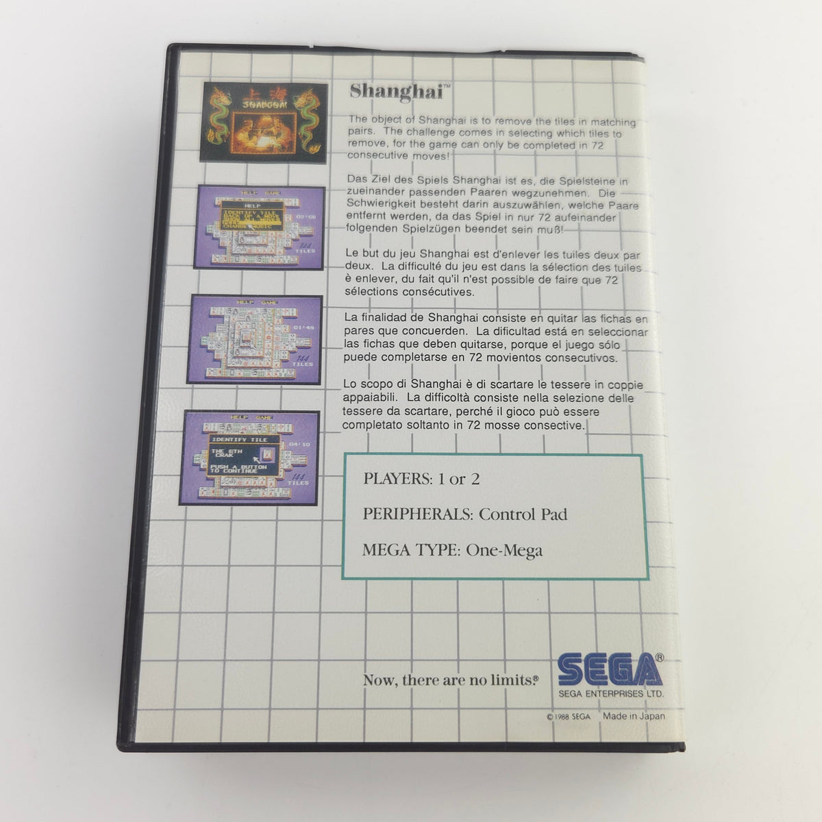 Master System Spiel Shanghai MS Modul Anleitung OVP PAL
